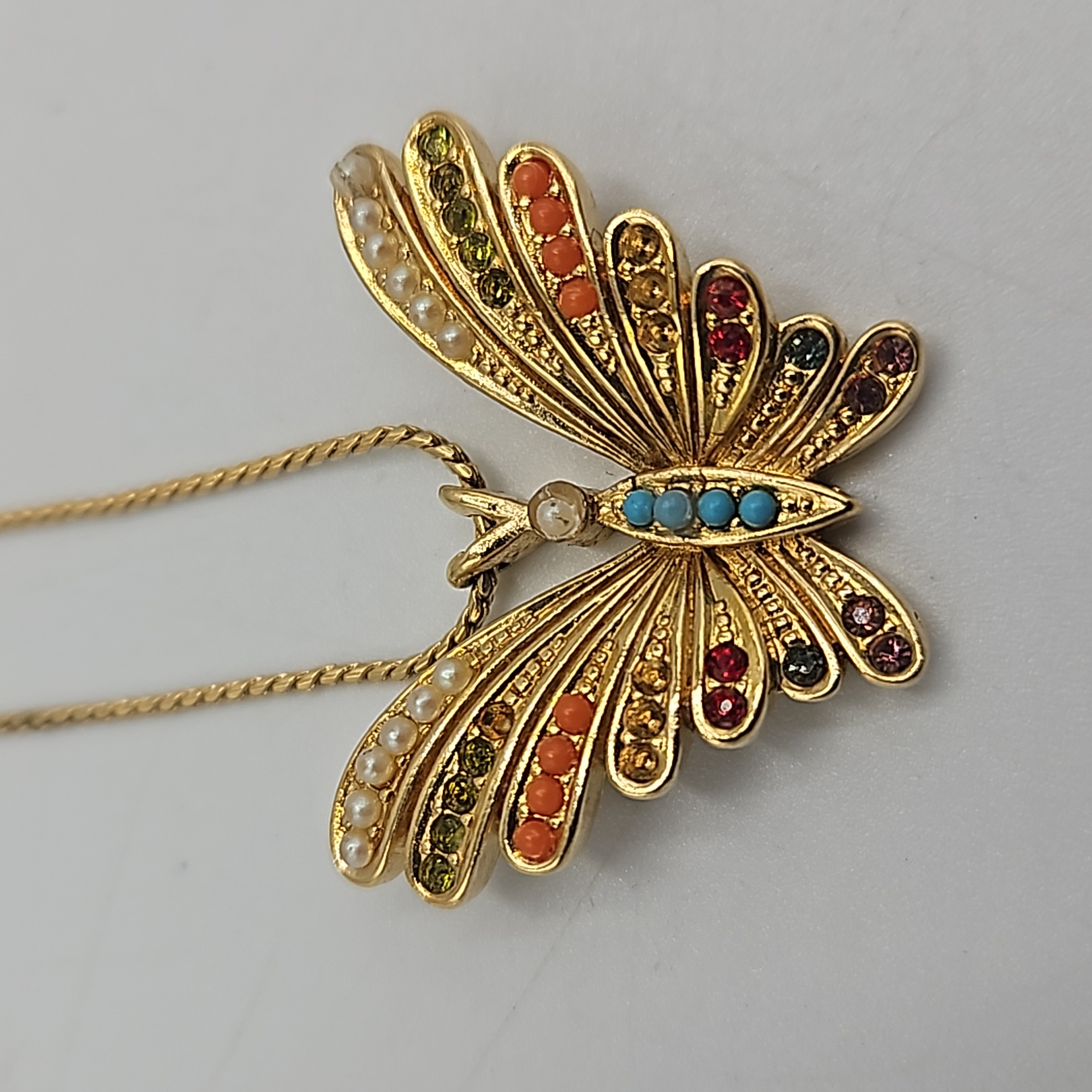 Vintage Butterfly Necklace